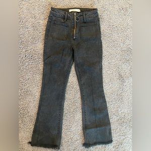 Cropped black jeans